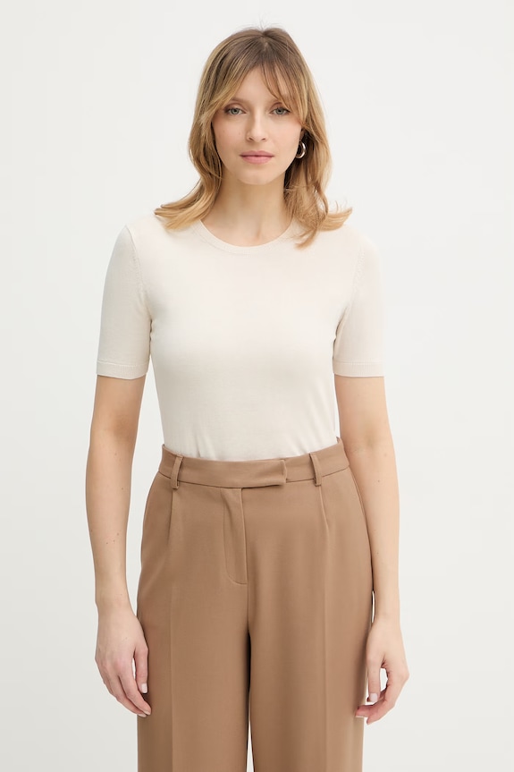 Weekend Max Mara pulover din amestec de mătase GABARRA subtiri bej 2615361081600