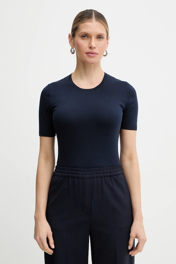 Weekend Max Mara pulover din amestec de mătase GABARRA subtiri bleumarin 2615361081600