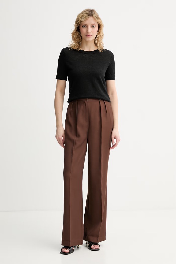 Weekend Max Mara tričko dámske ľanové PANCONE 2615361042600 čierna SS26