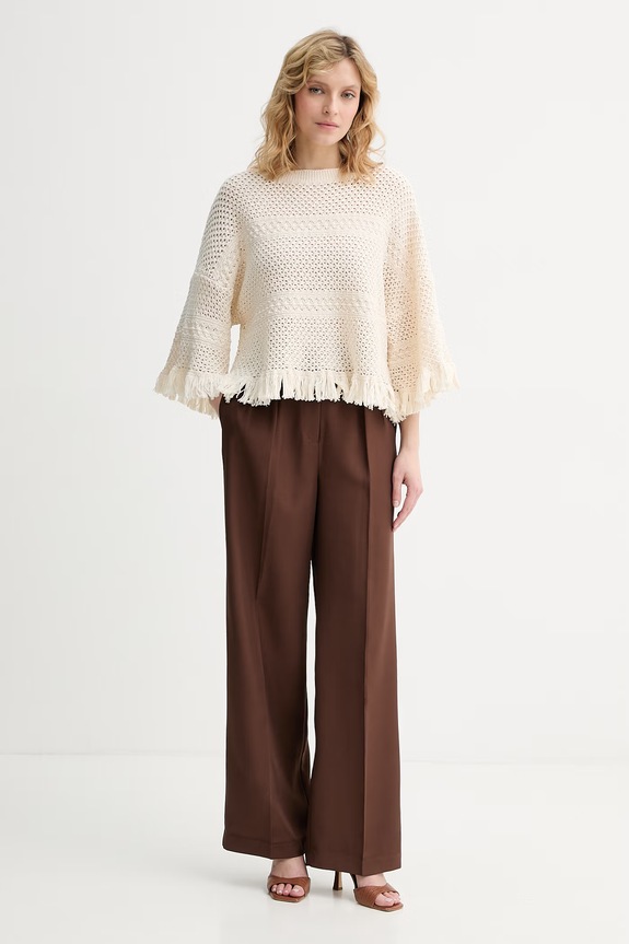 Weekend Max Mara sveter dámsky bavlnený PALATO 2615361092600 béžová SS26