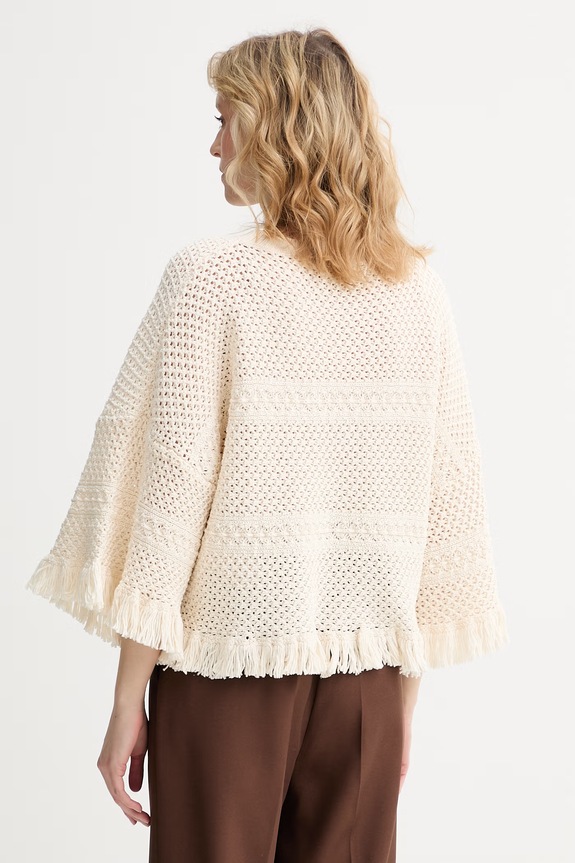 Oblečenie Weekend Max Mara sveter dámsky bavlnený PALATO 2615361092600 béžová
