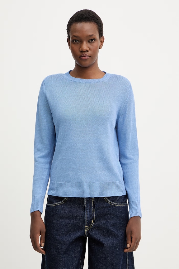 Weekend Max Mara sweter lniany ATZECO pozostałe niebieski 2615361132600