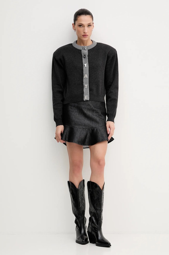 Rotate cardigan with wool blend 1149033086 gray SS26
