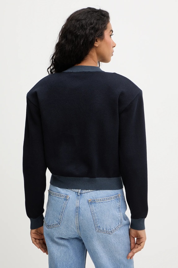 Ρούχα Ζακέτα με μείγμα κασμίρ Rotate 1149032318 σκούρο μπλε