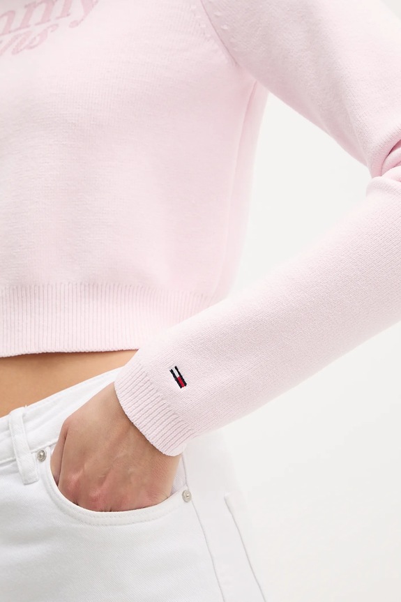 Tommy Jeans sweter DW0DW22028 różowy
