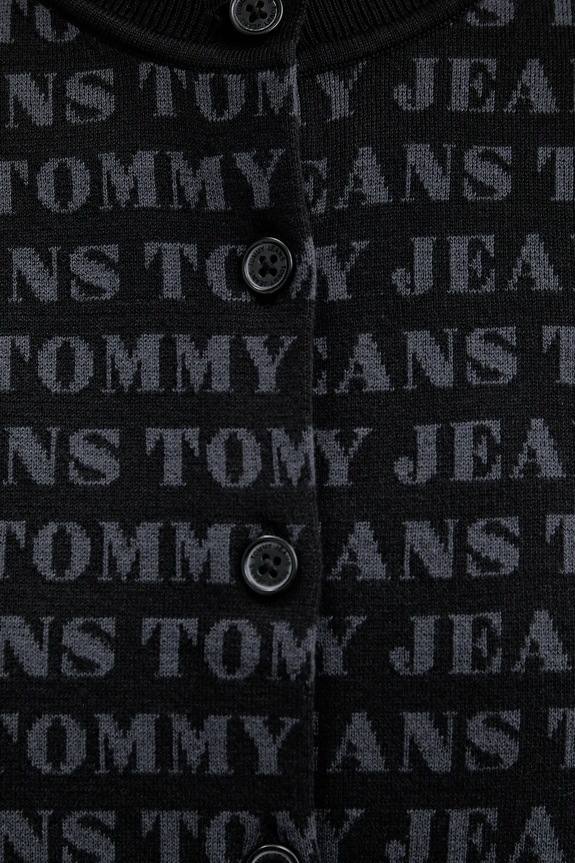 Πλεκτή ζακέτα Tommy Jeans DW0DW22030 μαύρο