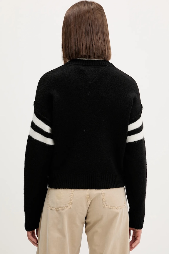 Oblečenie Sveter s prímesou vlny Tommy Jeans DW0DW22033 čierna