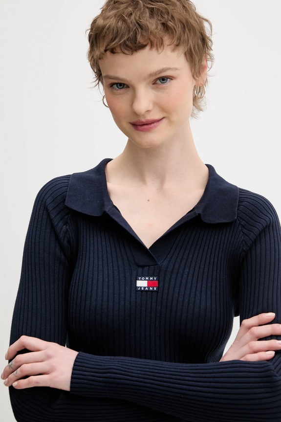 Sveter Tommy Jeans tmavomodrá DW0DW22036