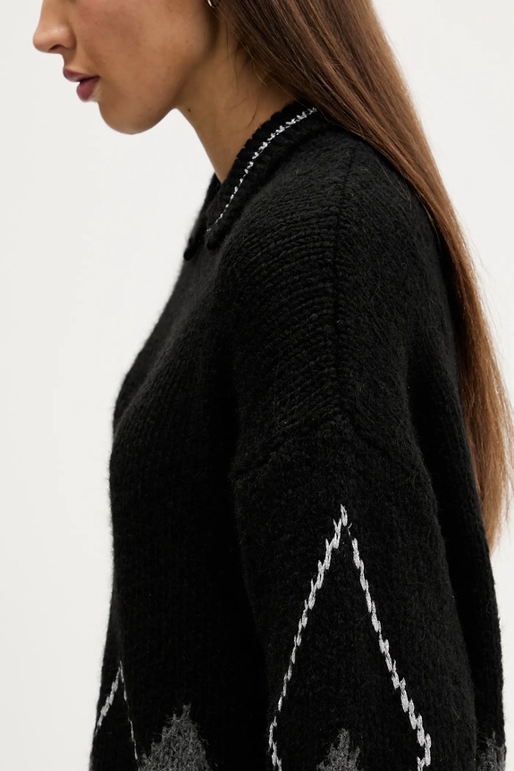 Tommy Jeans pulover din amestec de alpaca DW0DW22559 negru