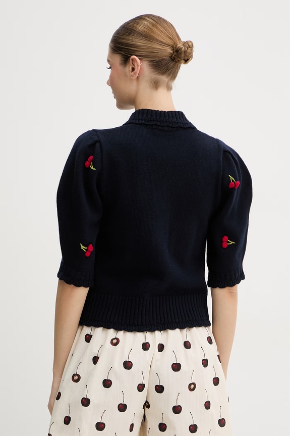 Îmbrăcăminte Stine Goya cardigan pentru femei, cu amestec de lână SG.SS26.K044.2359 bleumarin