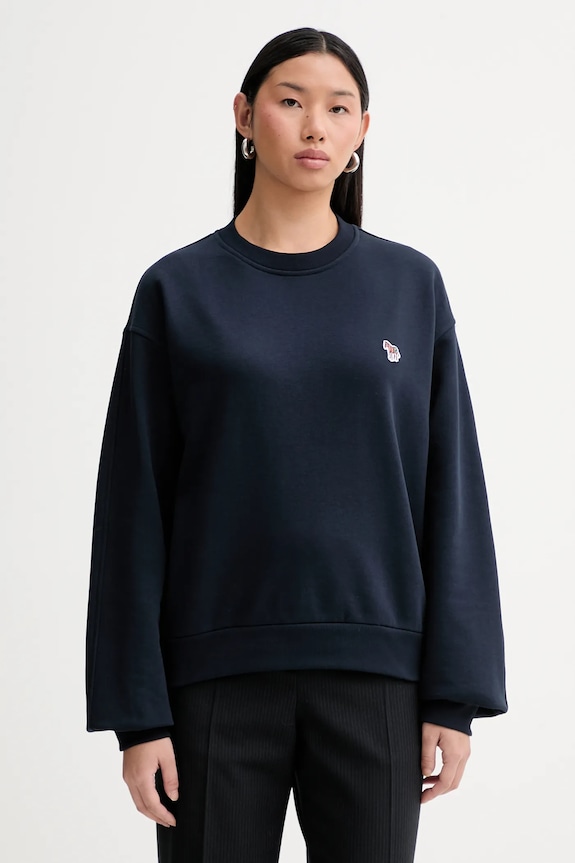 Bavlněná mikina PS Paul Smith bez kapuce námořnická modř W2R.352V.V21116
