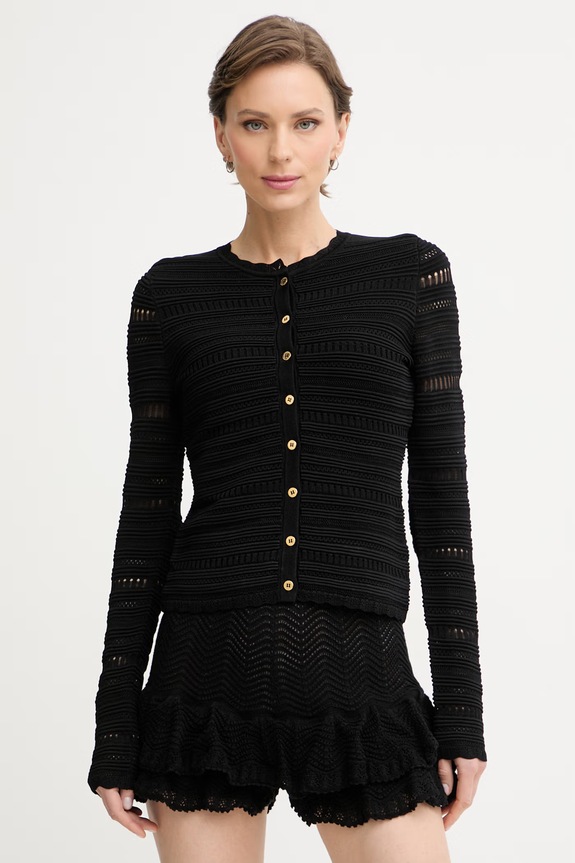 Marciano by Guess cardigan pentru femei, cu vâscoză CAROL negru G6GR12.Z0637