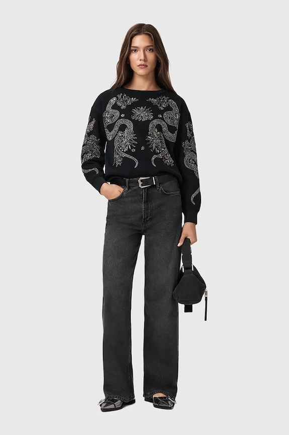 AllSaints sweter W146JD czarny