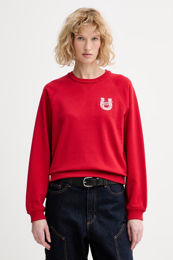Odzież Kenzo bluza bawełniana FG52SW2024MF czerwony