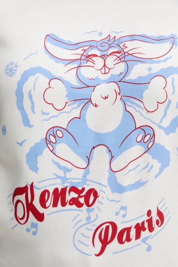 Bavlnená mikina Kenzo FG52SW2034MJ biela