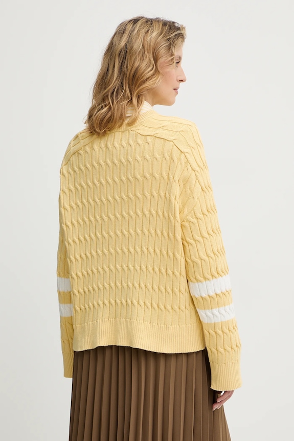 Odzież Tommy Hilfiger sweter bawełniany WW0WW47633 żółty