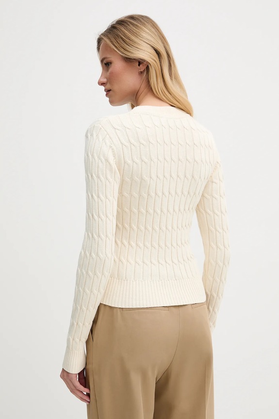 Oblečení Bavlněný svetr Tommy Hilfiger WW0WW47644 béžová