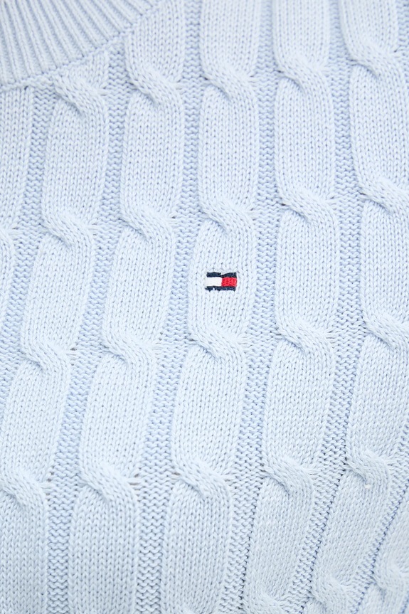 Bavlnený sveter Tommy Hilfiger WW0WW47644 modrá
