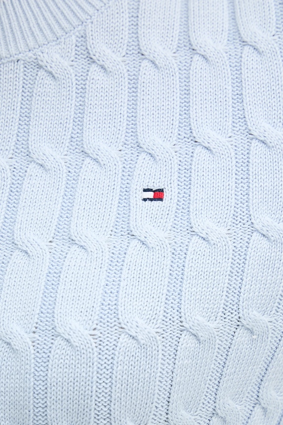 Bavlnený sveter Tommy Hilfiger WW0WW47644 modrá