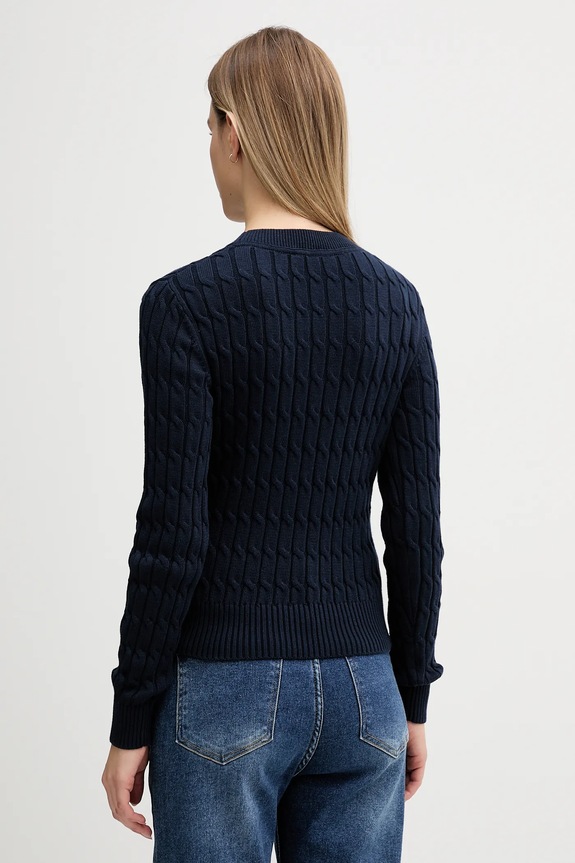Odzież Tommy Hilfiger sweter bawełniany WW0WW47644 granatowy