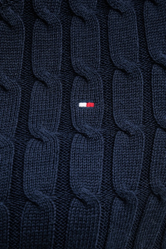 Tommy Hilfiger sweter bawełniany WW0WW47644 granatowy