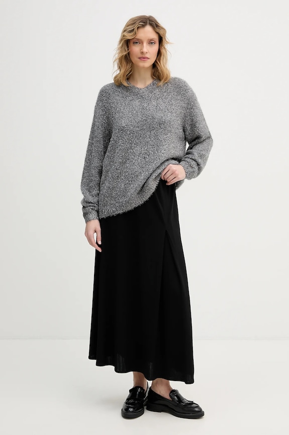 Πουλόβερ με προσθήκη μαλλιού Tommy Hilfiger WW0WW47649 γκρί SS26