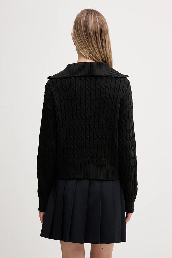 Odzież Tommy Hilfiger sweter bawełniany WW0WW47643 czarny