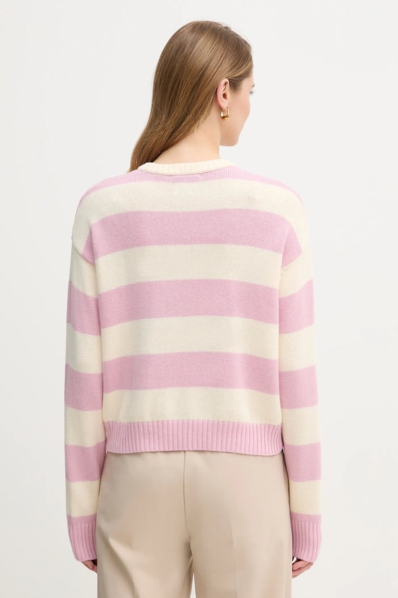 Odzież Tommy Hilfiger sweter z dodatkiem kaszmiru WW0WW47655 różowy