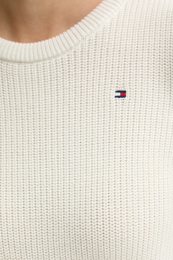Tommy Hilfiger pamut póló WW0WW48793 bézs