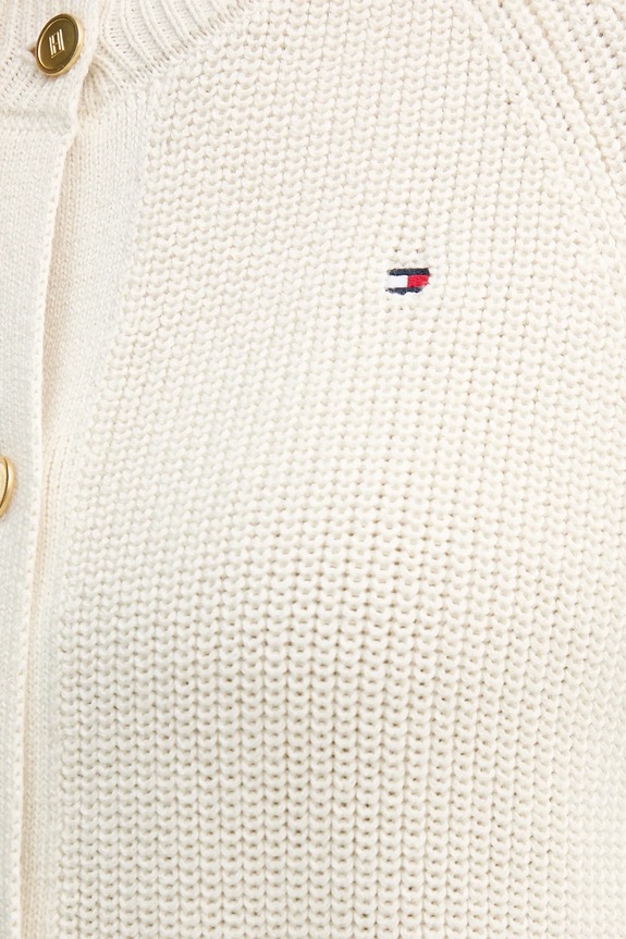 Tommy Hilfiger cardigan din bumbac WW0WW48795 bej