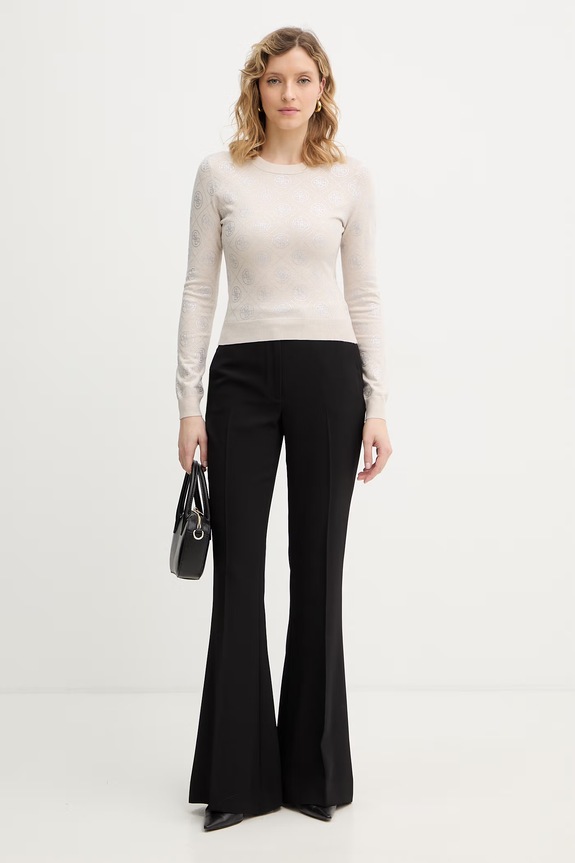 Guess sweter z domieszką wełny 4G W6RR66.Z3JD2 beżowy SS26