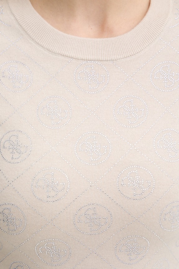 Guess sweter z domieszką wełny 4G W6RR66.Z3JD2 beżowy