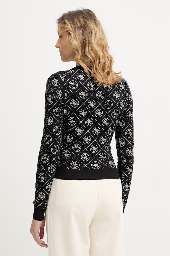 Odzież Guess sweter z domieszką wełny 4G W6RR66.Z3JD2 czarny
