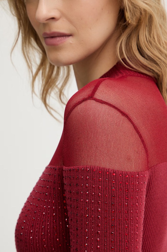 Guess sweter JEENA W6RR70.Z2YK2 czerwony