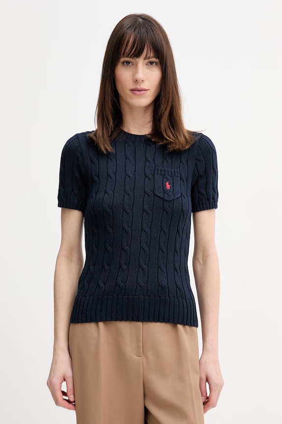 Polo Ralph Lauren női pamut pulóver pamut sötétkék 211971873