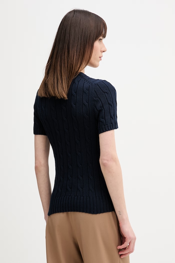 Ruházat Polo Ralph Lauren női pamut pulóver 211971873 sötétkék
