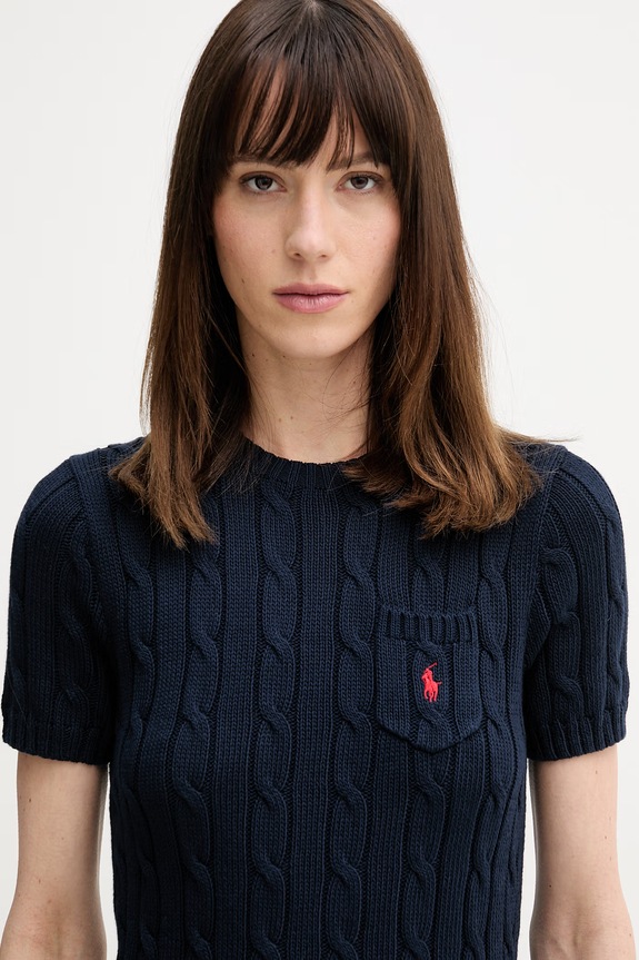 Polo Ralph Lauren női pamut pulóver sötétkék 211971873