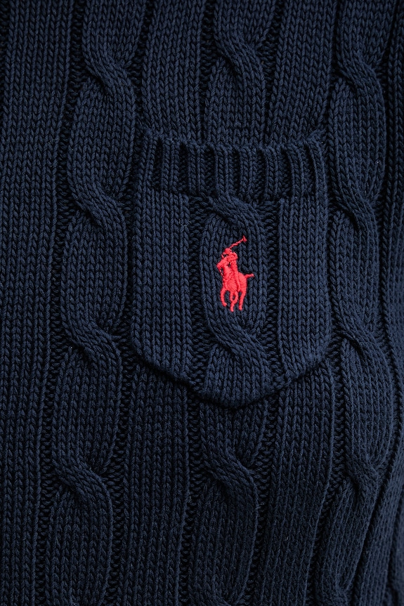 Polo Ralph Lauren női pamut pulóver 211971873 sötétkék