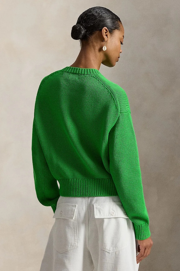 Polo Ralph Lauren pamut pulóver 211A96234 zöld SS26