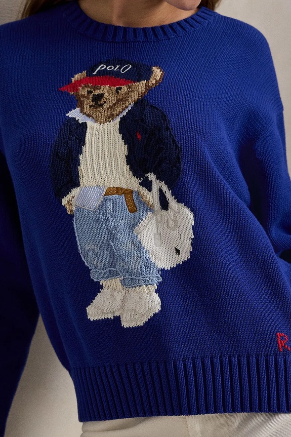 Polo Ralph Lauren sweter bawełniany granatowy 211A96238
