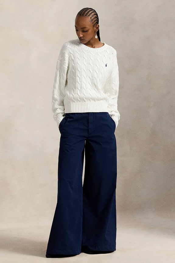 Oblečenie Bavlnený sveter Polo Ralph Lauren 211A96245 biela