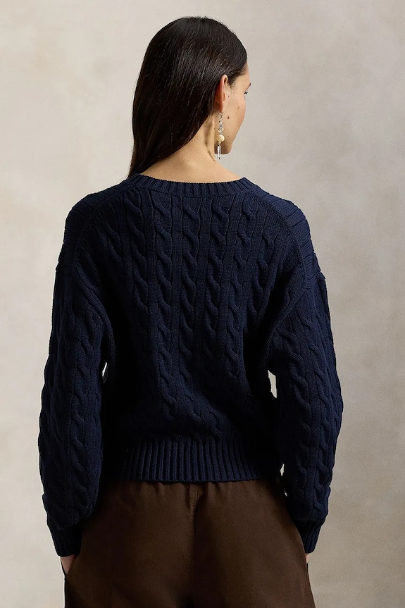 Polo Ralph Lauren sweter bawełniany 211A96245 granatowy SS26