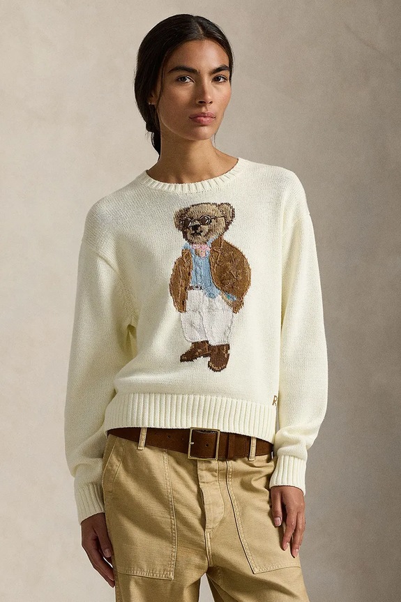 Бавовняний светр Polo Ralph Lauren бавовна бежевий 211A96248