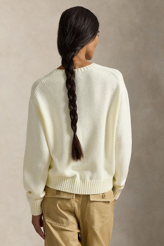 Бавовняний светр Polo Ralph Lauren 211A96248 бежевий SS26