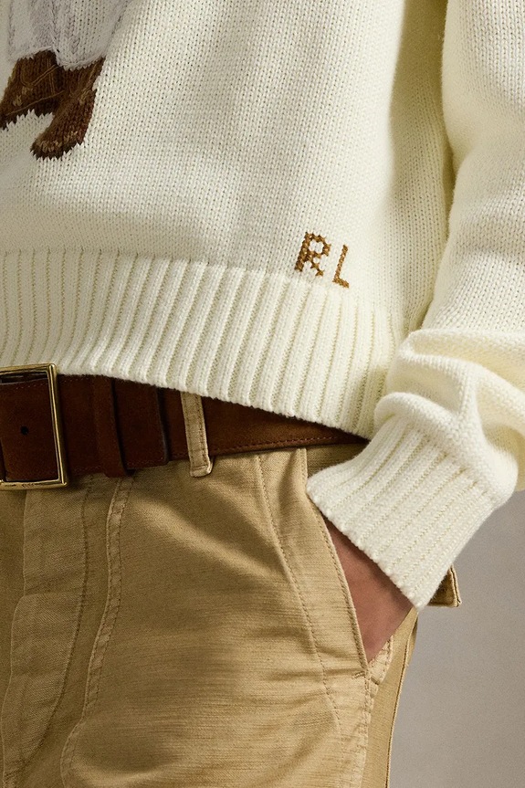 Бавовняний светр Polo Ralph Lauren бежевий 211A96248