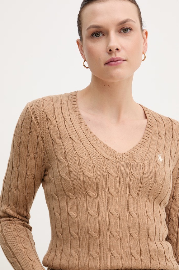 Polo Ralph Lauren pulover de bumbac bej 211B16797