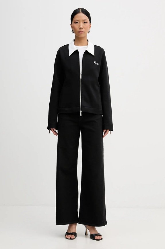 Mikina Karl Lagerfeld B1W20007 čierna SS26