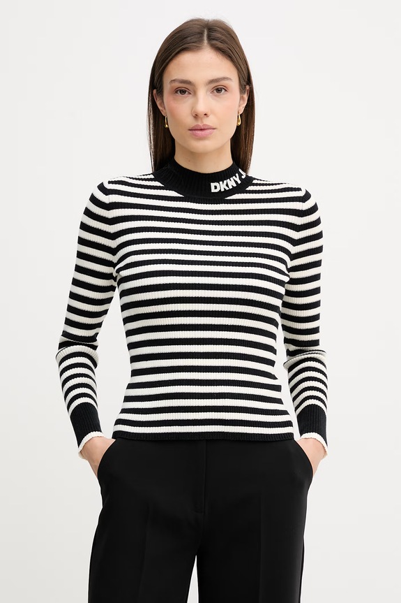 Sveter Dkny polorolák čierna DJ6R0971