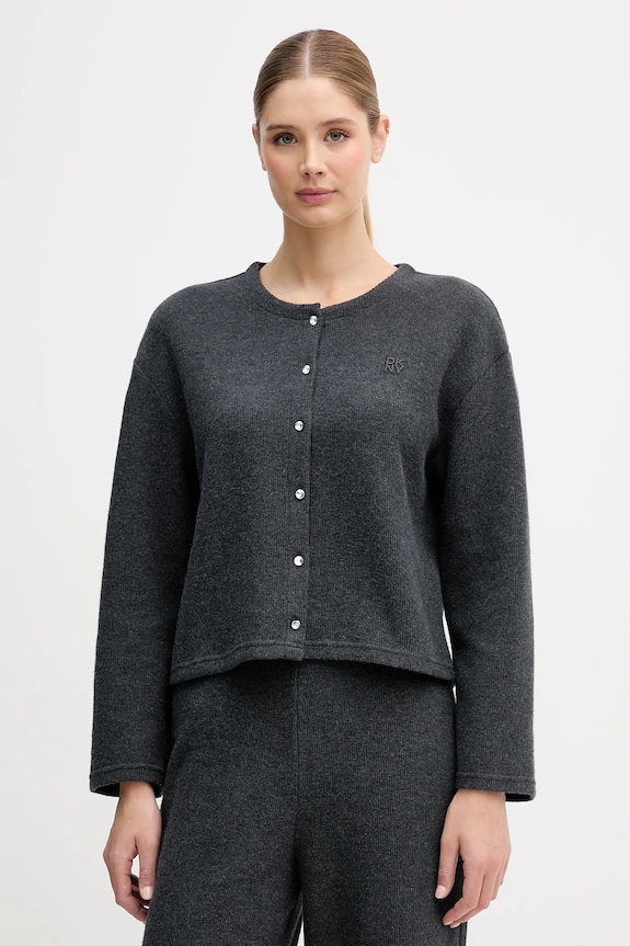 Dkny cardigan grosime medie gri DJ6J6121