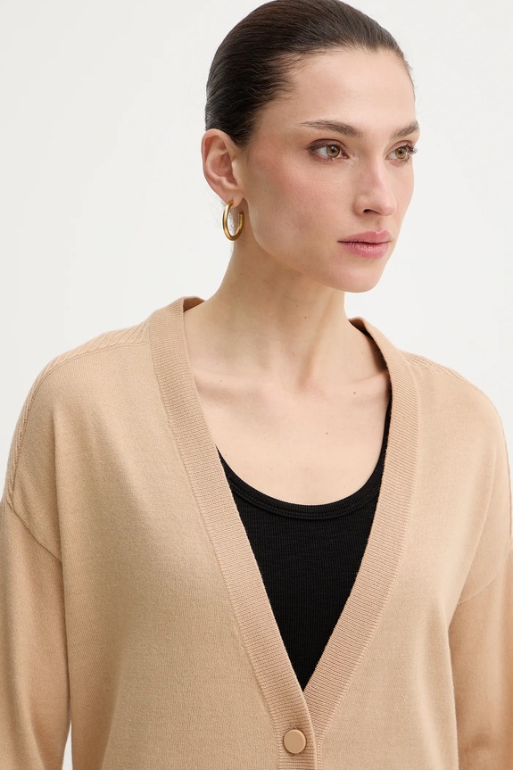 Armani Exchange kardigan z dodatkiem wełny beżowy XW001879.AF11956